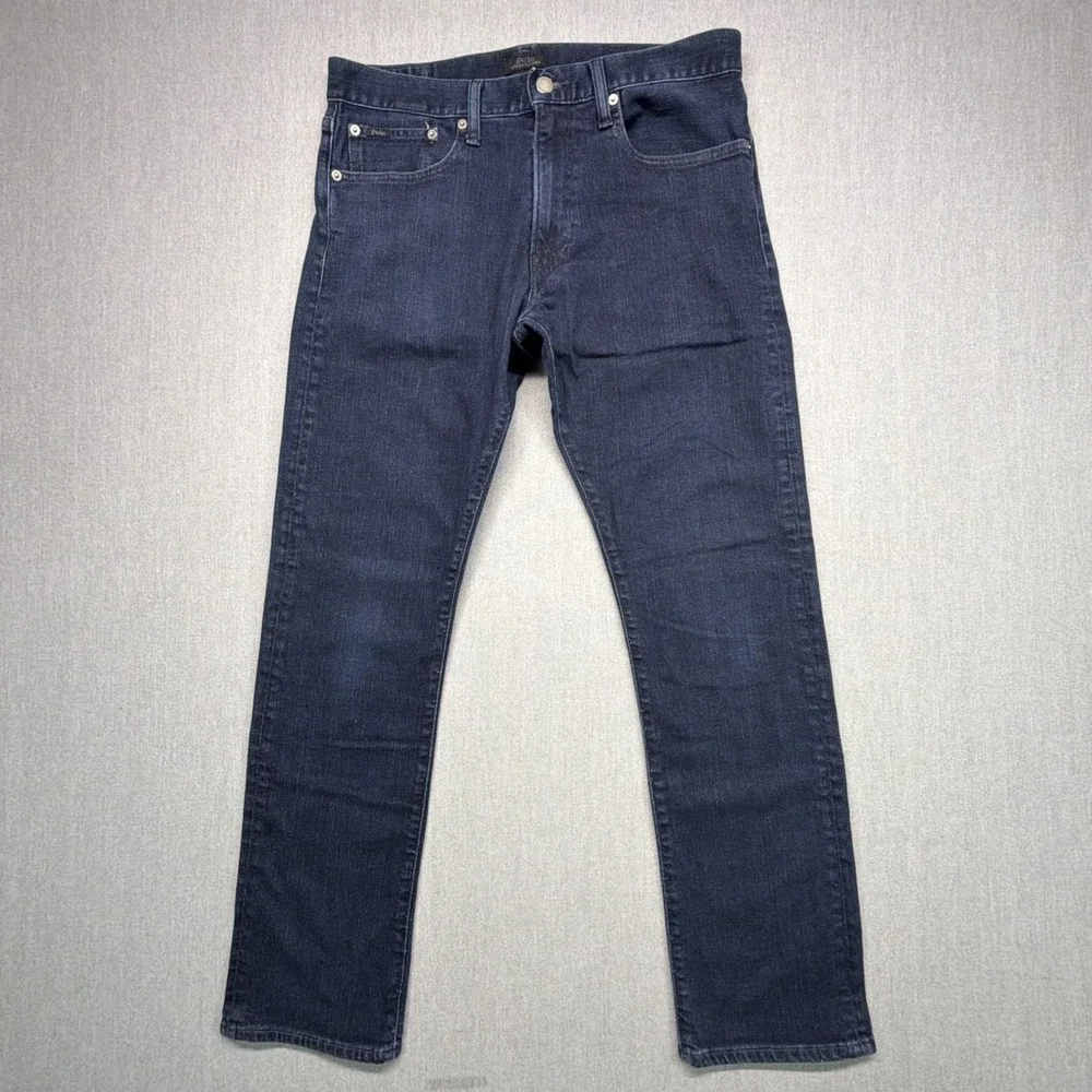 Polo Ralph Lauren Jeans Mens 33x32 (Fits 32x29) Blue The Varick Slim Straight
